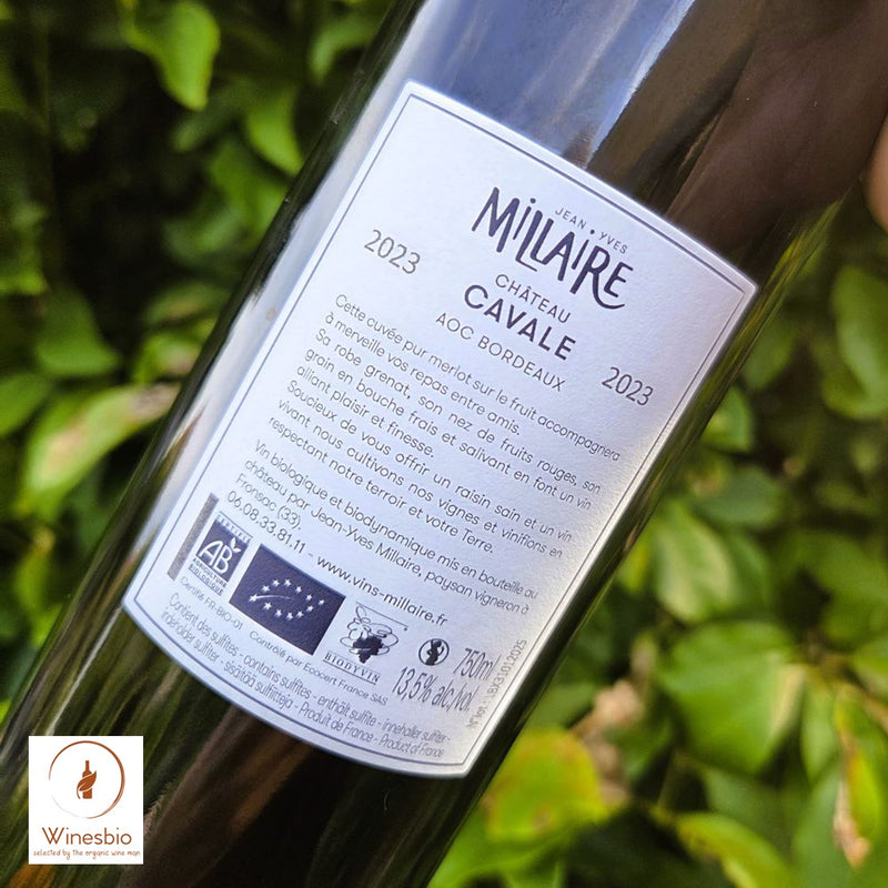 Vignoble Millaire Château Cavale Bordeaux 2023