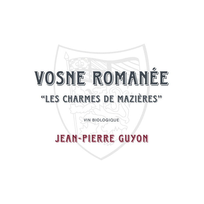 Domaine Jean-Pierre Guyon Vosne-Romanée 'Les Charmes de Mazières' 2022 RESERVATION ONLY