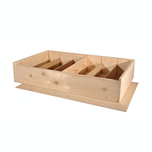 Wooden Wine Box for 6 bottles with sliding lid