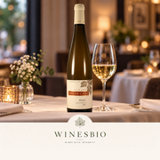 Dirler-Cadé Alsace Réserve Pinot 2021 in an elegant restaurant setting