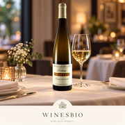 Dirler-Cadé Alsace Grand Cru Saering Gewürztraminer 2018 in a restaurant setting