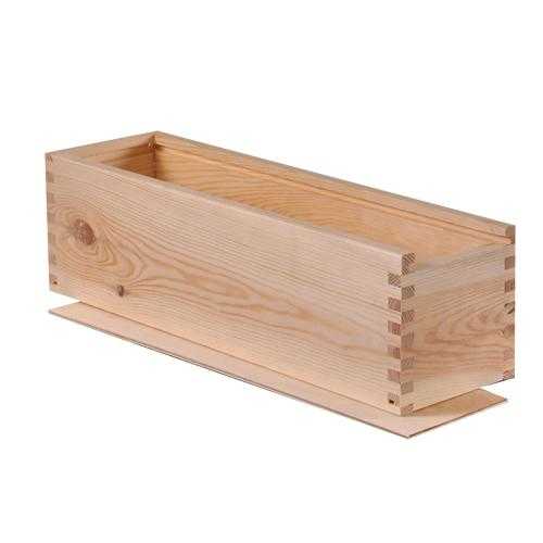 Houten kistje voor 1 fles wijn met schuifdeksel